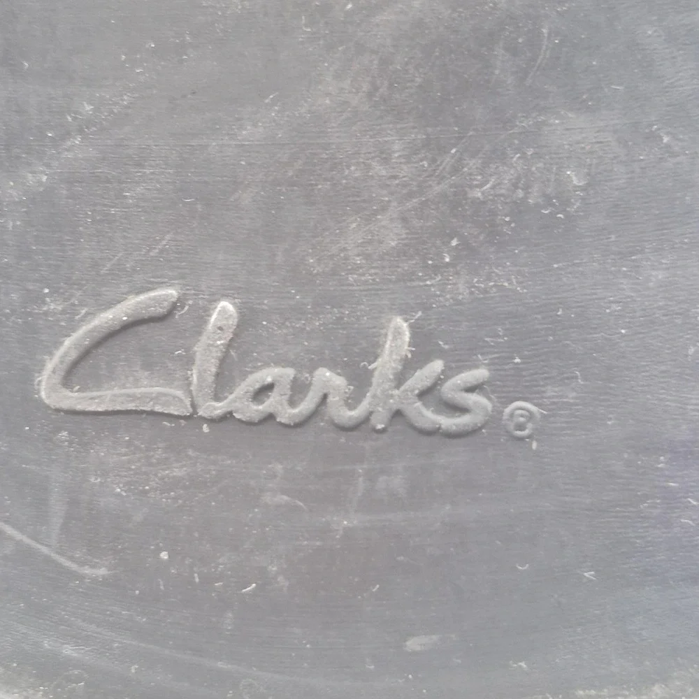 Clarks‎ Collection Shoes Mens Size 11.5 Black Leather Cap Toe Derby Dress